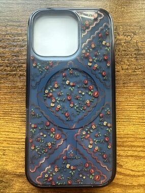 OtterBox Floral Pattern Navy Phone Case| iPhone 16 Pro